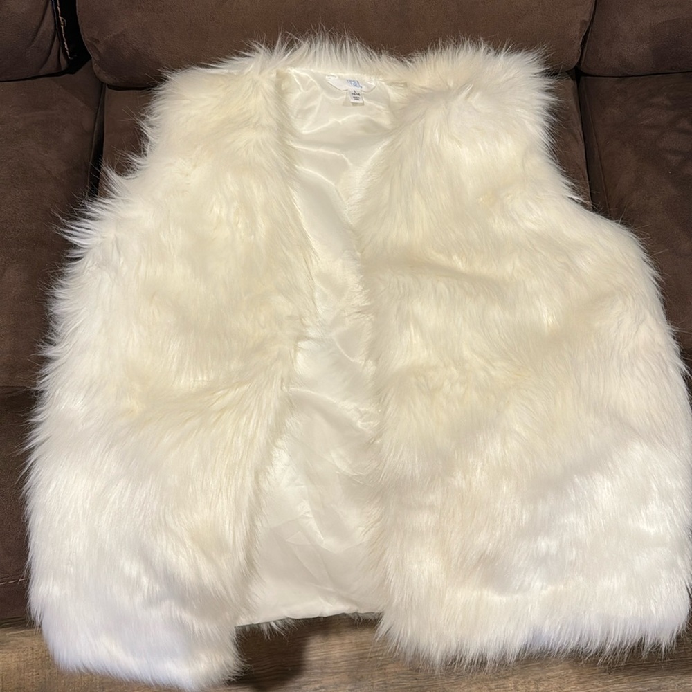 White Faux Fur Vest